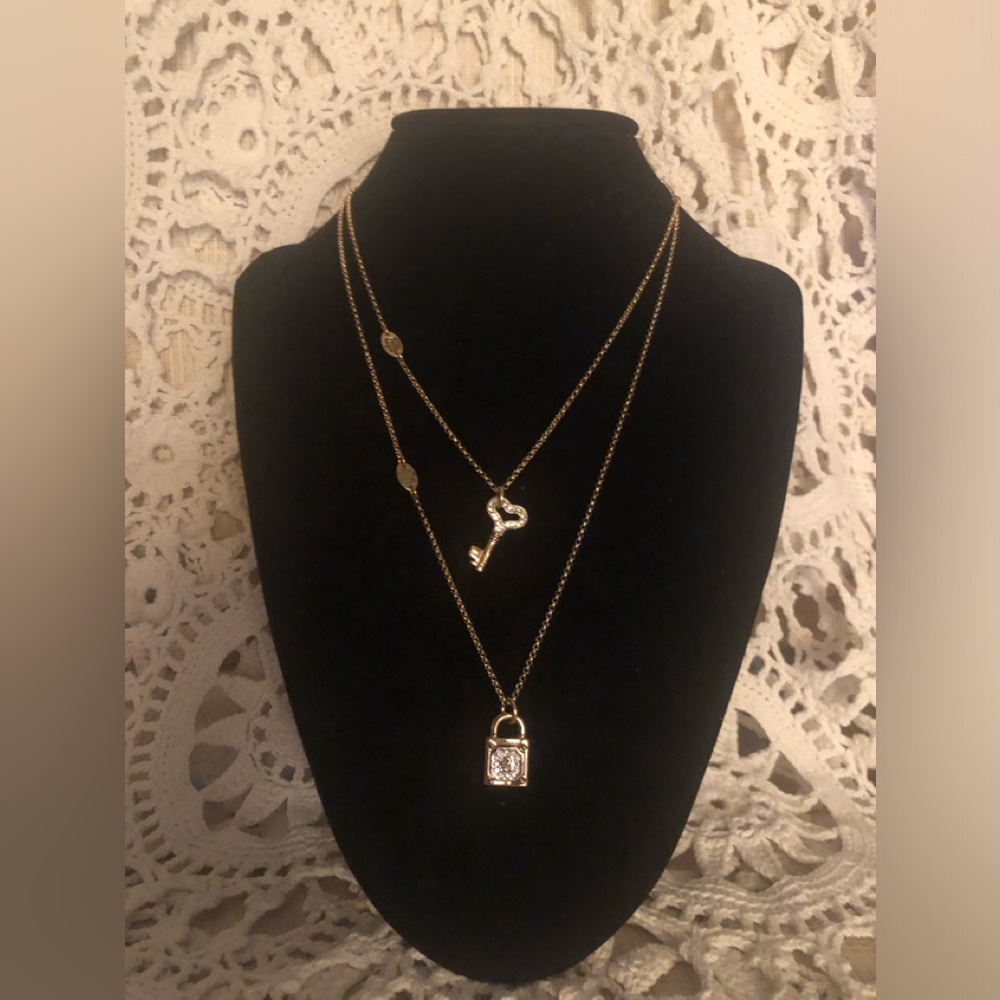 NWOT Vintage Juicy Couture Lock & Key Necklace Set